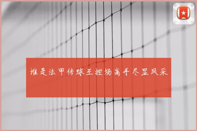 谁是法甲传球王控场高手尽显风采