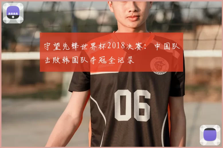 守望先锋世界杯2018决赛:中国队击败韩国队夺冠全记录